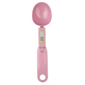 50g Accuracy 0.1g Electronic Kitchen Scale Spoon Weight Scale Digital Measurement Coffee Seasoning Milk Powder Kitchen Tools (Color: pink, Ships From: China)